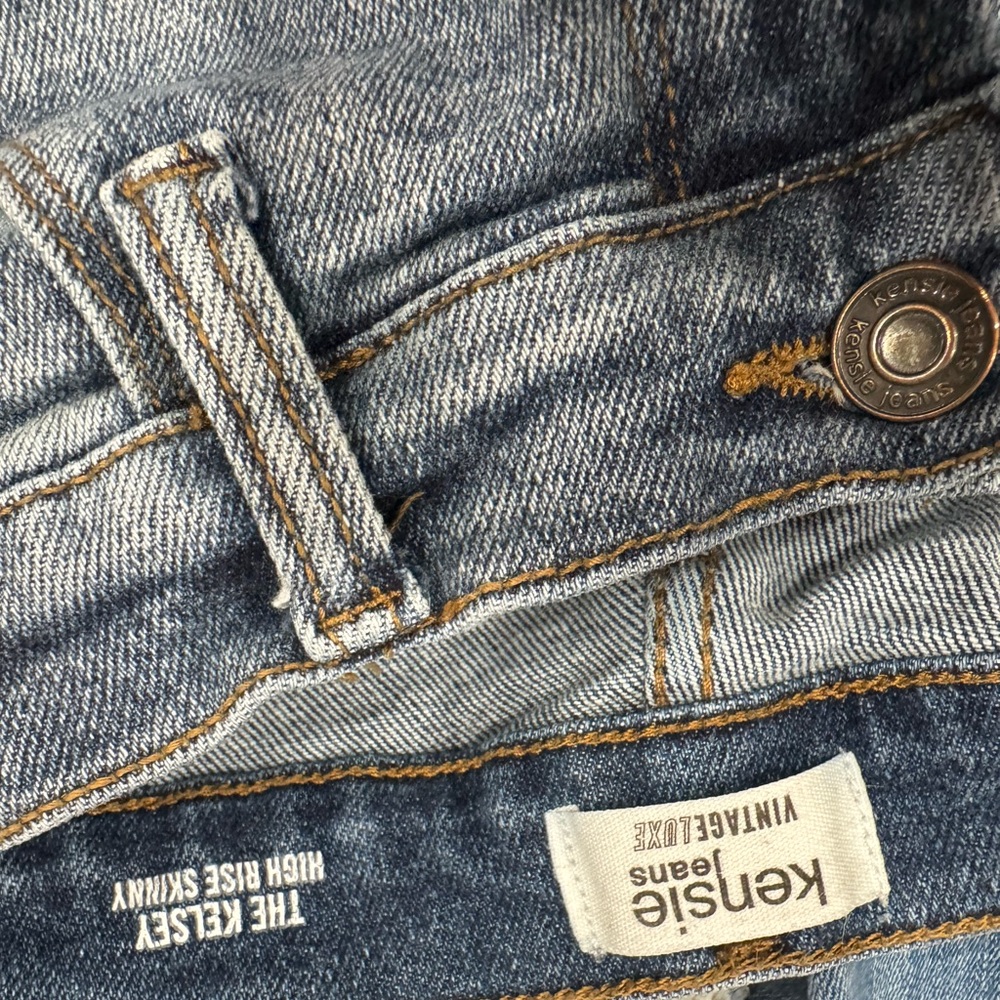 Kensie High Rise Blue Jeans - Picture 3 of 8